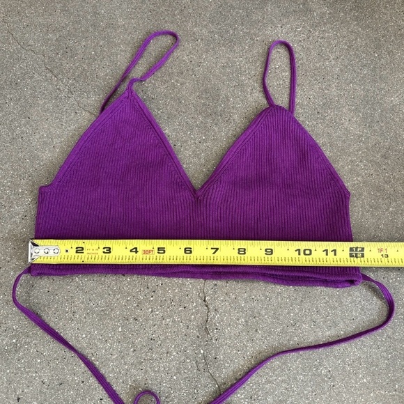 Purple Ribbed strappy tank - Picture 5 of 8